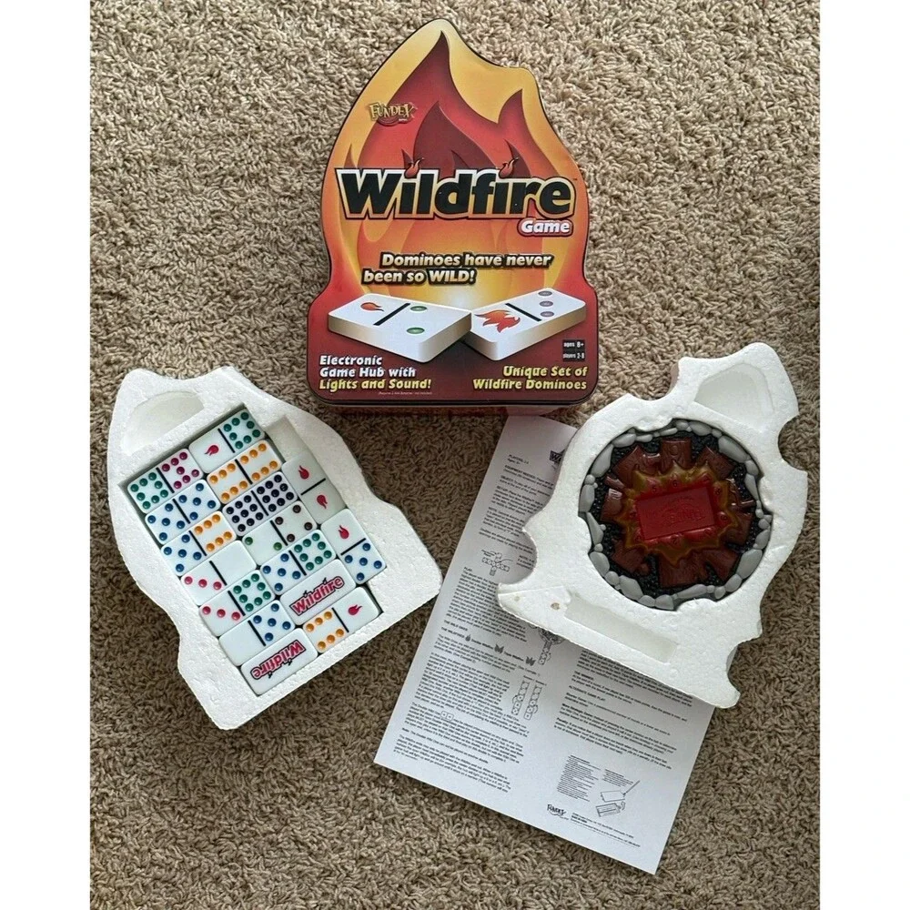 Fundex Wildfire Dominoes Game 100% Complete 2005 Tested Lights and Sounds